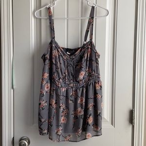 Torrid grey and pink tank top